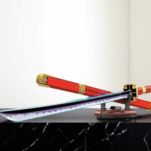 索隆的三把刀海贼王武士三代鬼切男孩益智拼装积木儿童玩具DK1508