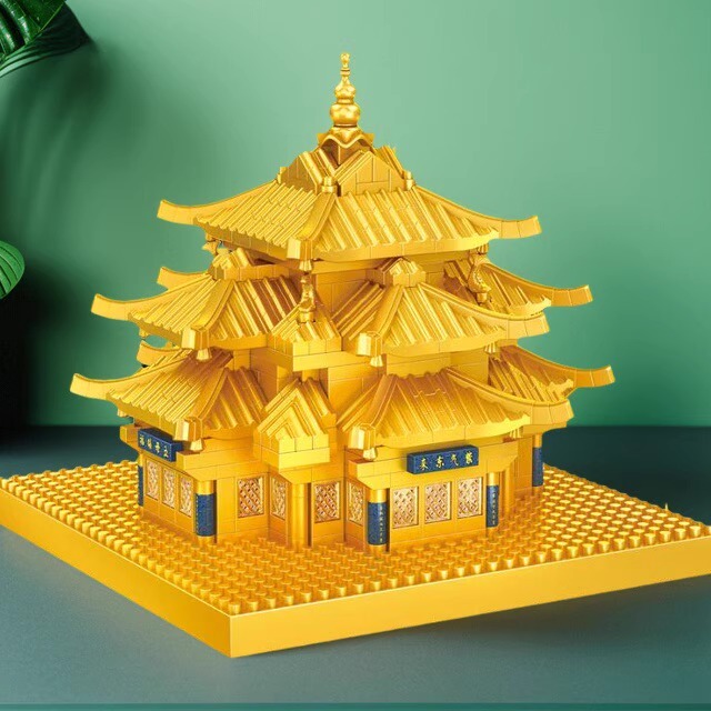 中国积木建筑街景系列老君山金殿