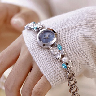 正品女士手表小巧精致手链式水钻手饰品小表盘贝母女表简约气质