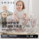 嫚熙纱布浴巾新生儿浴巾超软包裹蓝莲浴巾