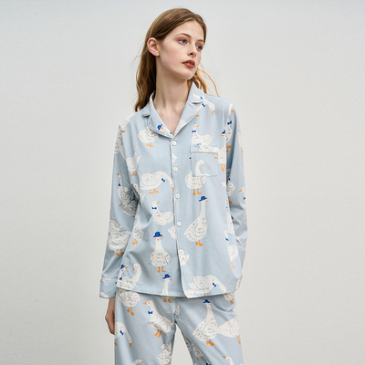 唐艺昕同款嫚熙秋冬纯棉吸汗月子服孕妇胸垫睡衣哺乳家居服9月份 — 5
