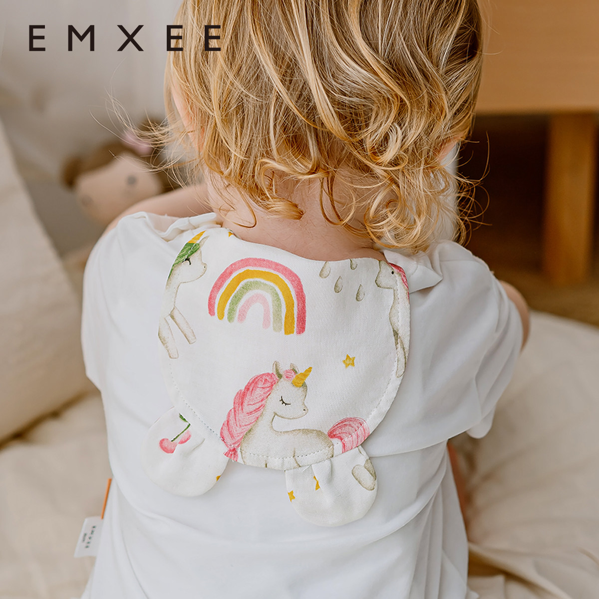 嫚熙吸汗巾儿竹棉幼儿园男女孩大号垫背巾宝宝婴儿隔汗巾纱布薄