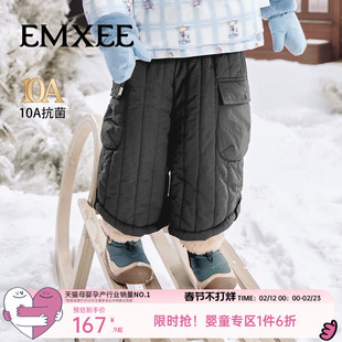 嫚熙童装儿童裤子冬季加厚保暖2025新款男童长裤三防百搭外出棉裤