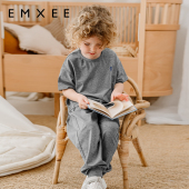 透气天丝棉夏季 套装 男女宝宝衣服运动服休闲外穿 长裤 嫚熙婴童短袖