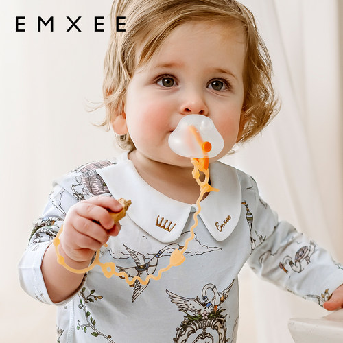 嫚熙安抚奶嘴防掉链婴儿牙胶挂绳