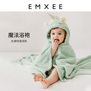 嫚熙儿童珊瑚绒浴巾新生婴儿小萌兽