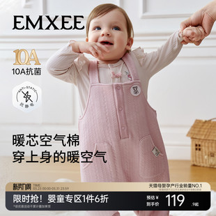 婴幼儿宝宝长裤 嫚熙童装 空气棉保暖蓄热连体裤 春季 儿童背带裤