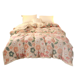 珊瑚法兰绒双面加厚加绒被罩1.5毛毯被芯被套单件150x200x230冬季