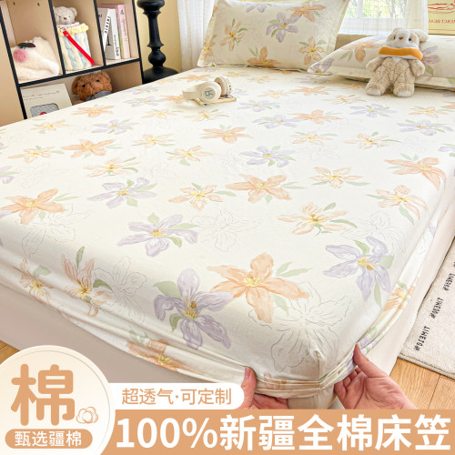 床笠单件纯棉100全棉床罩夏季