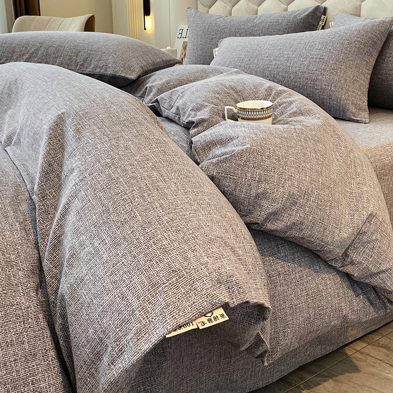 磨毛全棉加厚款亲肤简约风四件套