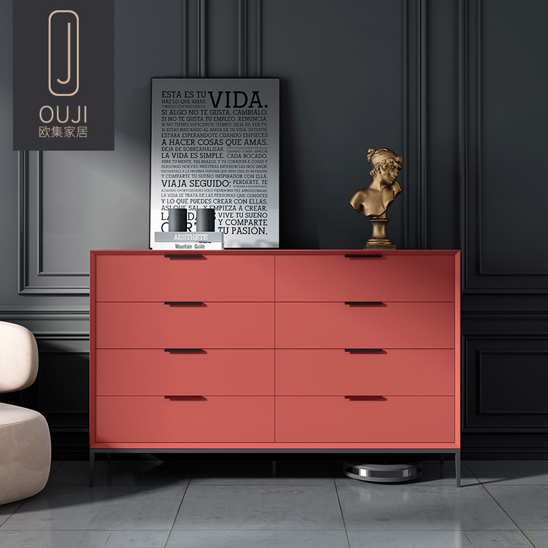 欧松板极简柜体整装斗柜