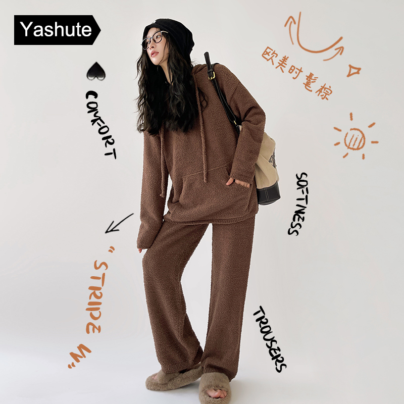 轻盈软绵绵半边绒可外穿睡衣