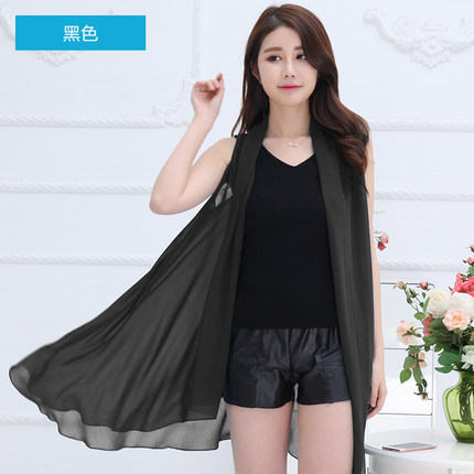 百变披肩丝巾春秋季围巾女长款多功能百搭魔术夏防晒衣外套雪纺衫