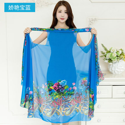 故事女郎围巾丝巾女多功能两用百变披肩长款外套百搭防晒开车披肩