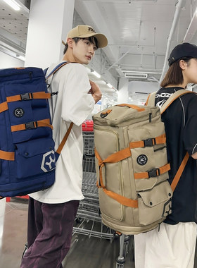 双肩背包大容量运动健身包单肩行李袋篮球包旅游袋手提防水旅行包