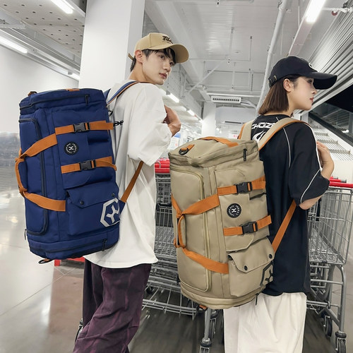 双肩背包大容量运动健身包单肩行李袋篮球包旅游袋手提防水旅行包