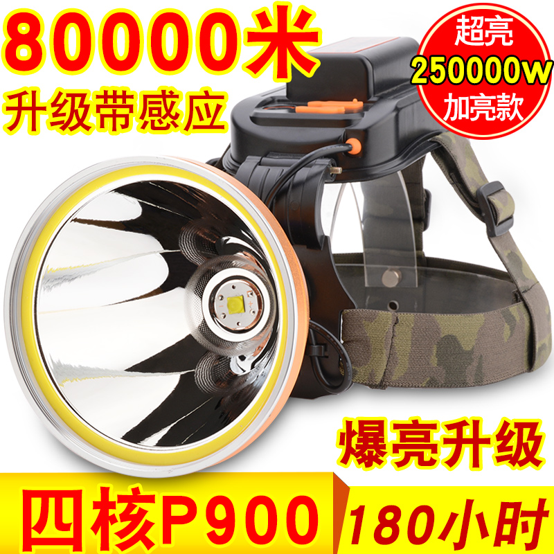 2025头戴式强光头灯LED感应夜钓