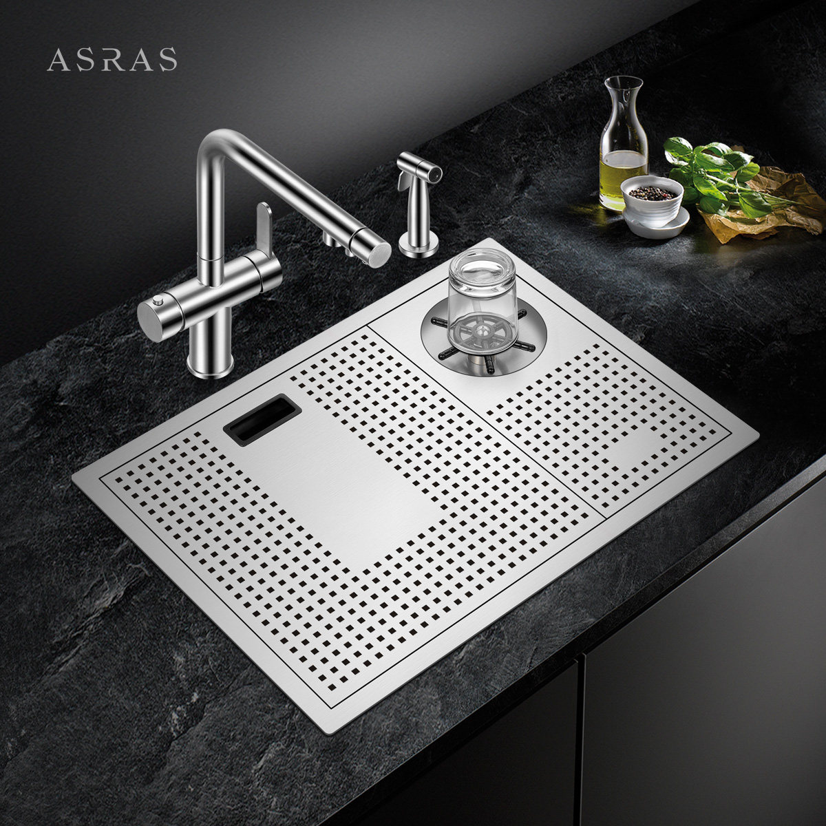 阿萨斯304不锈钢全自动嵌入洗杯器水槽高压奶茶咖啡酒水吧台单槽,家装主材,水槽套餐,淘宝优惠券,粉丝福利购,淘宝优惠卷