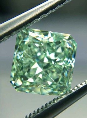 豪华绿钻戒指GIA裸钻定制收藏绿色钻石小绿钻耳钉耳环绿钻项链