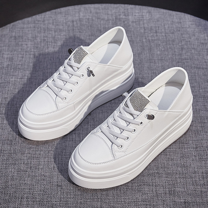 内增高小白鞋女2026新款春季8CM小个子两穿百搭显瘦春秋厚底女鞋