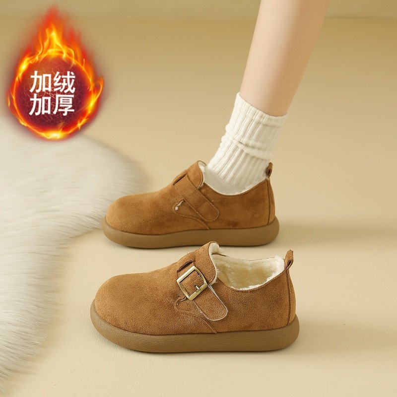全包加绒勃肯鞋女2025冬季新款懒人不累脚保暖棉鞋防滑百搭休闲鞋