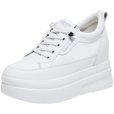 休闲内增高小白鞋女轻便显脚小