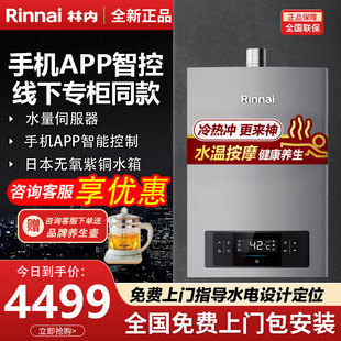 16E66FYF室内恒温强排式 13E66FYF 燃气热水器16升 林内RUS Rinnai