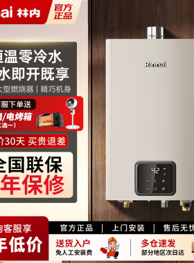 Rinnai/林内 JSQ31-GD61R强排式水气双调即开即热恒温燃气热水器