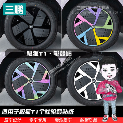 极狐T1轮毂贴纸外观轮圈贴