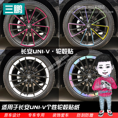 长安univ装饰凹槽19寸轮毂贴