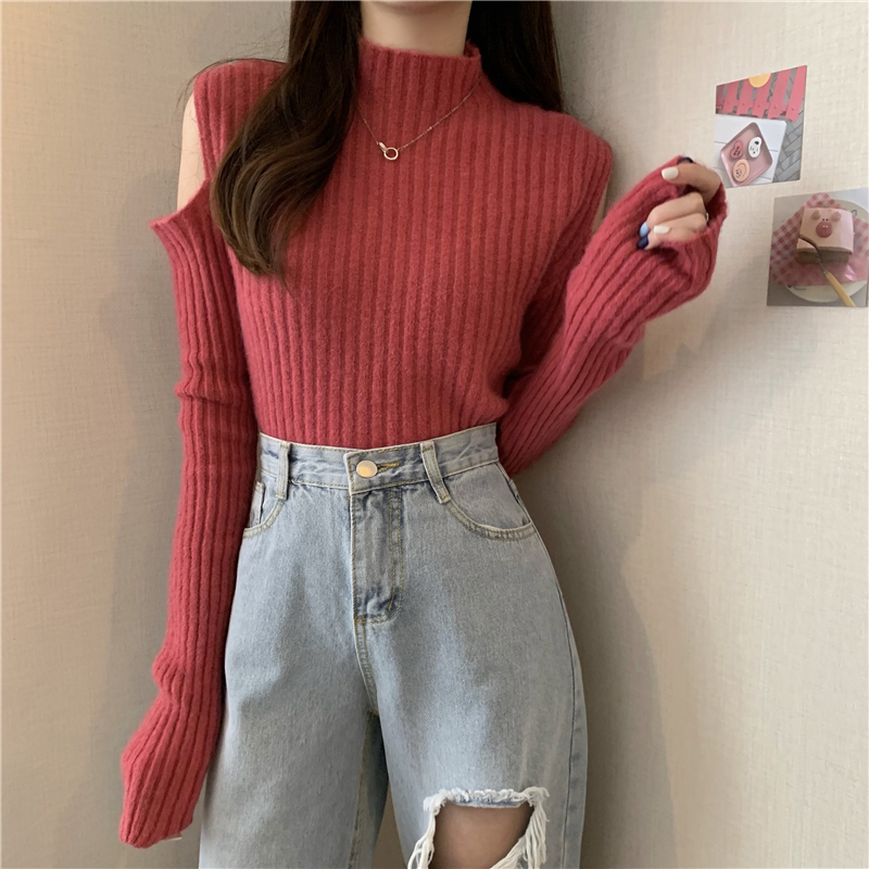 Real shot! Autumn and winter bottom knitted sweater for female students