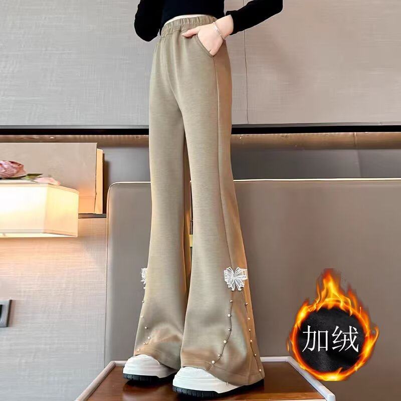 女童微喇裤子秋冬款2025新款女大童外穿休闲裤儿童洋气加绒喇叭裤,童装/婴儿装/亲子装,裤子,淘宝优惠券,粉丝福利购,淘宝优惠卷