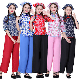 农村村姑服装小二老板娘服丫鬟装平民汉服女装餐饮服务员工作服装