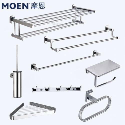 品牌毛巾架卫生间免打孔全铜置物架高级浴室浴巾架厕所壁挂折叠架