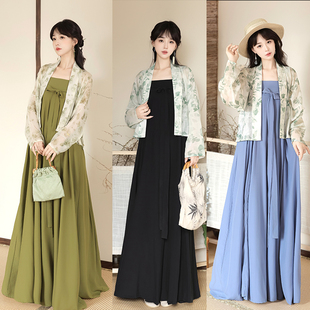 曹州莘月原创汉服女中式国风夏季日常通勤吊带裙大码女装汉元素