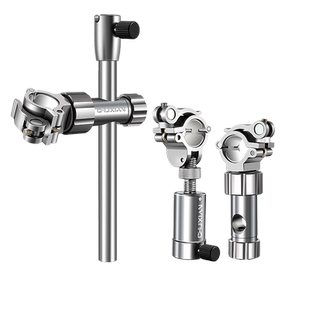 垂弦新款钓椅配件大全三件套左右通用铝合金炮台架鱼护架饵料支架