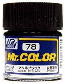 MR.HOBBY/郡仕 C78 金属黑色 10ml油性模型油漆