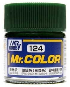 MR.HOBBY/郡仕 C124  暗绿色 10ml油性模型油漆
