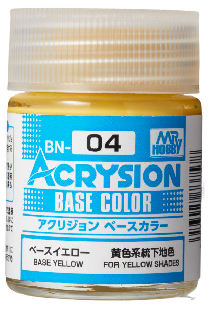 MR.HOBBY/郡仕 BN04 基础黄色 ACRYSION系18ml水性模型油漆