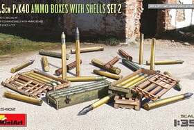 MINIART 35402 7.5cm Pak40反坦克炮用炮弹及弹药箱Set.2