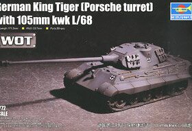 Trumpeter/小号手07161 德国虎王坦克(保时捷炮塔)105mm kwk L/68