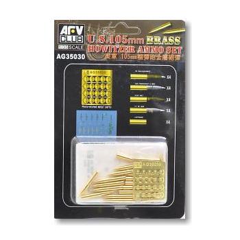 AFV CLUB AG35030 U.S. 105mm Howitzer Ammo Set (Brass)