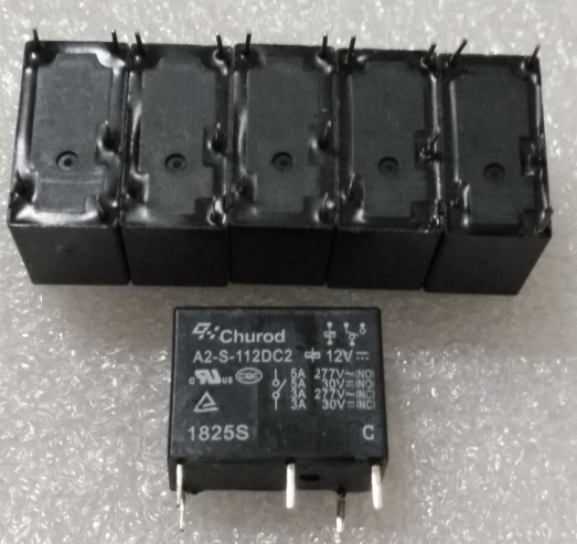 全新现货 A2-S-112DC2 12VDC  churod 继电器 5A 3A 5脚 12V
