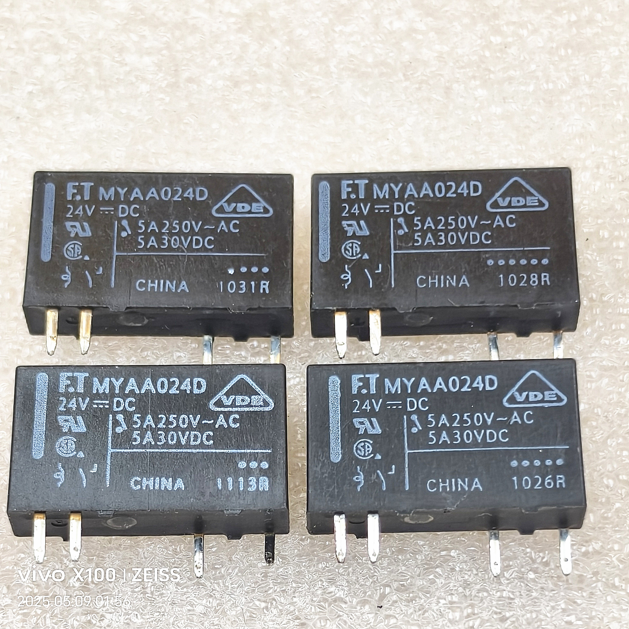 F.T MYAA024D 4脚 5A 24V进口富士通继电器 MYAA024E 现货全新