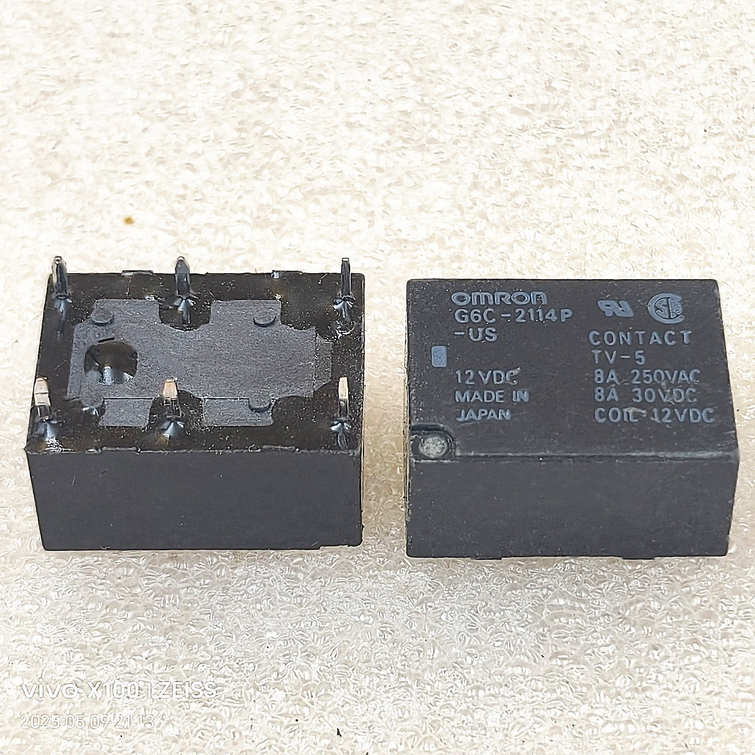 G6C-2114P-US 12VDC 正品现货 DC12V 8A 6脚 12V欧姆龙继电器