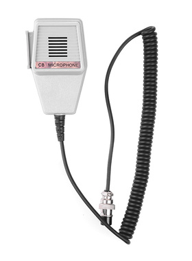 CB机眼镜蛇CB对讲机车载话咪手柄话筒航空头4心CB手咪麦克风灰色