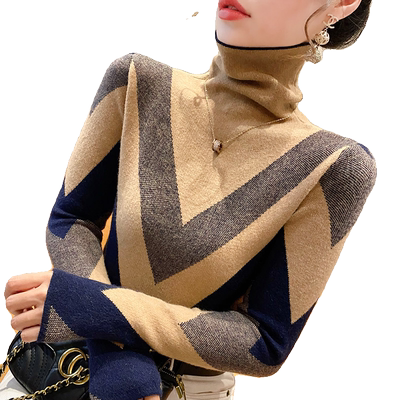 蜜熙高领毛衣女款2023新款打底衫