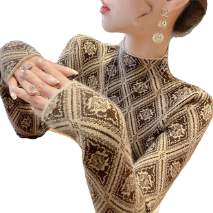 半高领毛衣女款2025新款秋冬爆款新品中领针织衫内搭衣服打底衫