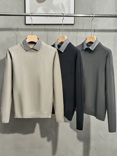 Осенний комплект, свитер, трендовая трикотажная рубашка для отдыха, 2025 года