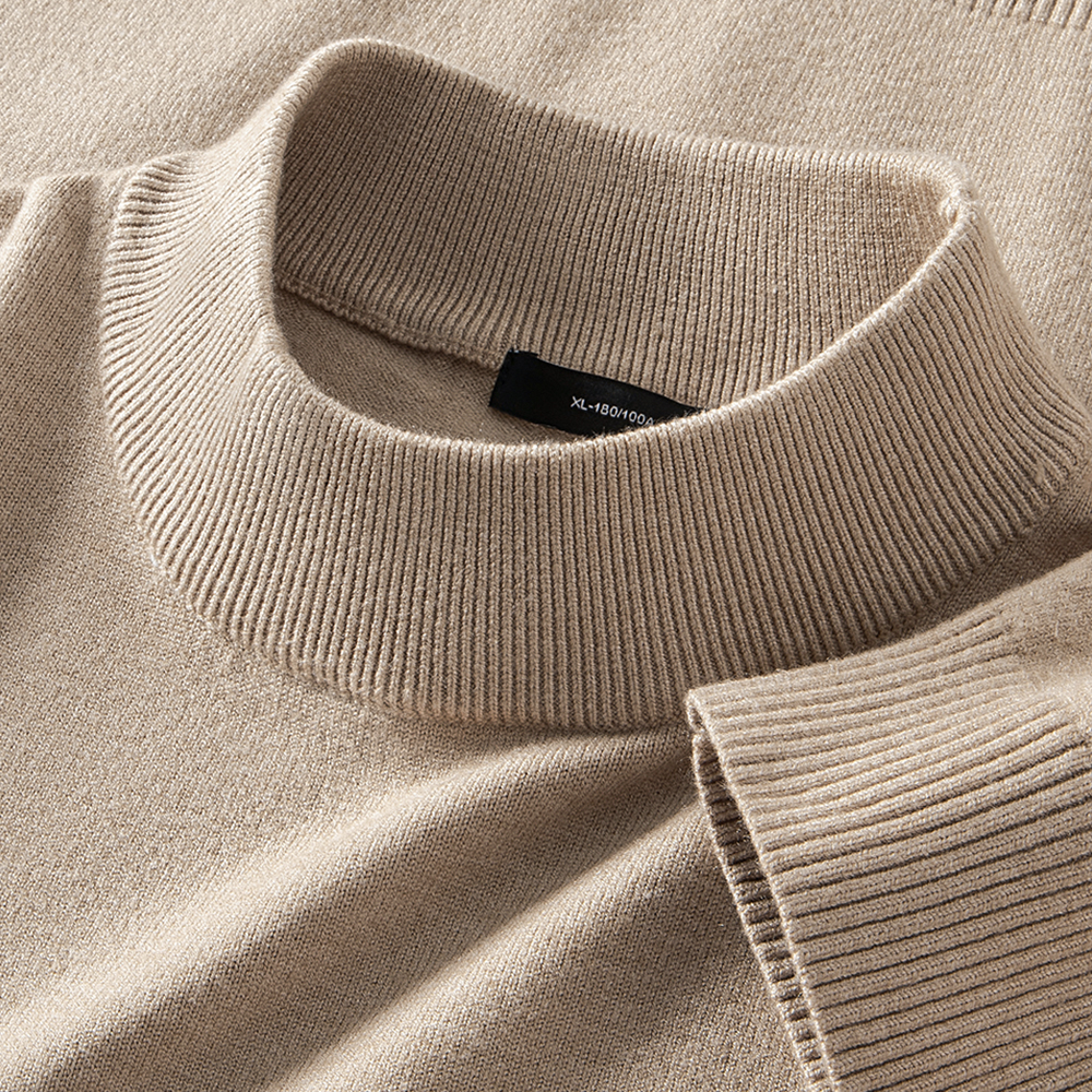 半高领毛衣男可机洗抗起球